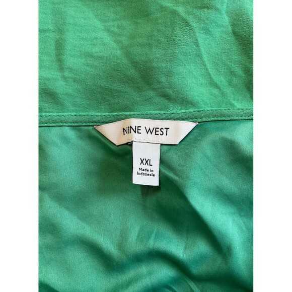 NWT Nine West Wrap Dress Teal Mint Green Midi Spaghetti Straps V-Neck Tie XXL‎ - Picture 3 of 16